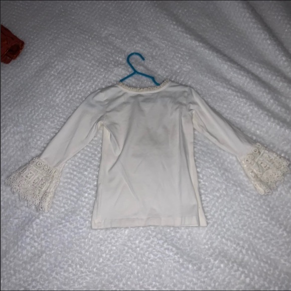 Mustard Pie Cream Long Sleeve Flower Shirt 2T - Picture 5 of 6